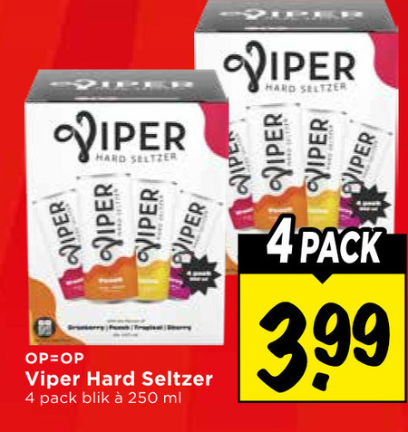 Viper   hard seltzer folder aanbieding bij  Vomar - details