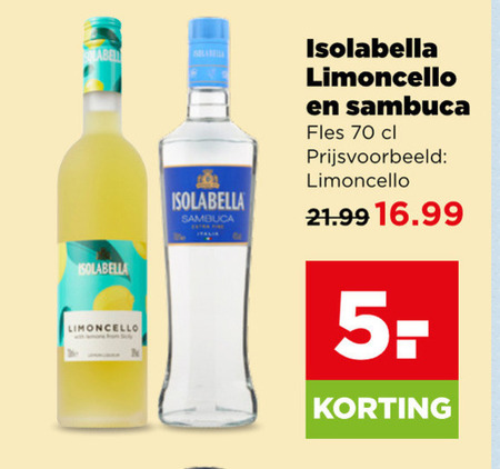 isolabella limoncello sambuca fles folder aanbieding bij Plus Isolabella sambuca, limoncello folder aanbieding bij Plus - details