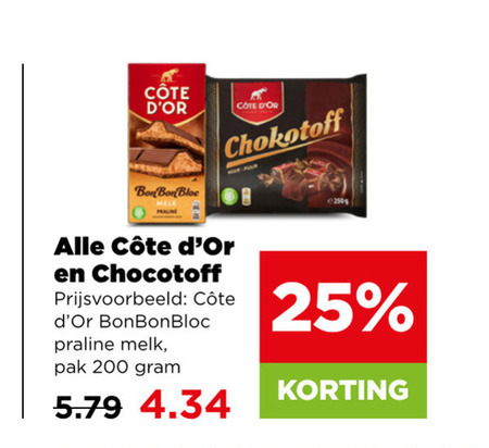 cote d or chokotoff chocolade 25 200 250 bon bloc praline chocotoff bonbon melk pak folder aanbieding bij Plus Cote D Or chocolade folder aanbieding bij Plus - details