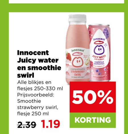 Innocent   fruitsmoothie folder aanbieding bij  Plus - details