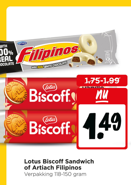 biscuit with 00 real chocolate filipinos white about lotus biscoff sandwich folder aanbieding bij Jumbo