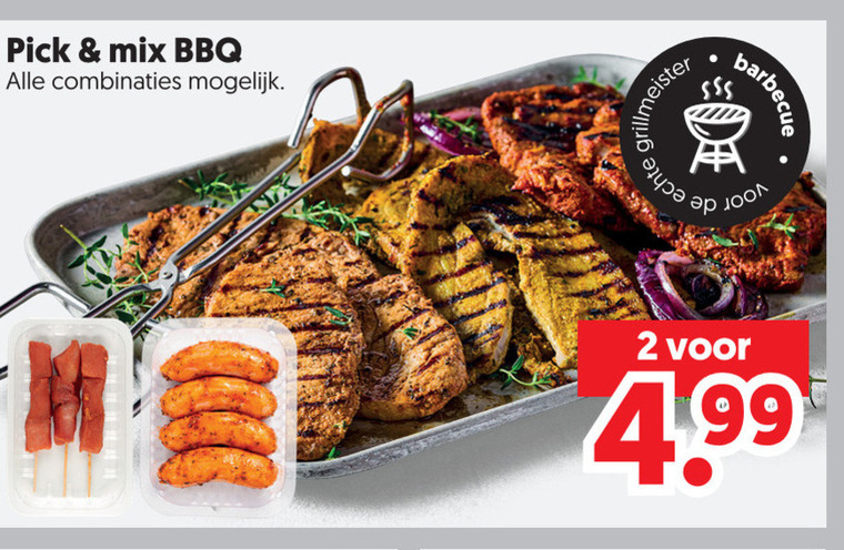 barbecuevlees 2 pick mix bbq combinaties grillmeister barbecue folder aanbieding bij Dekamarkt