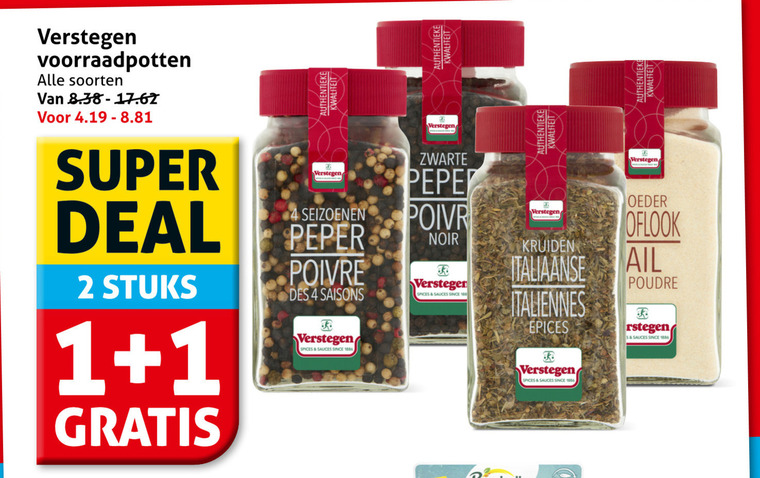 Verstegen   kruiden folder aanbieding bij  Hoogvliet - details
