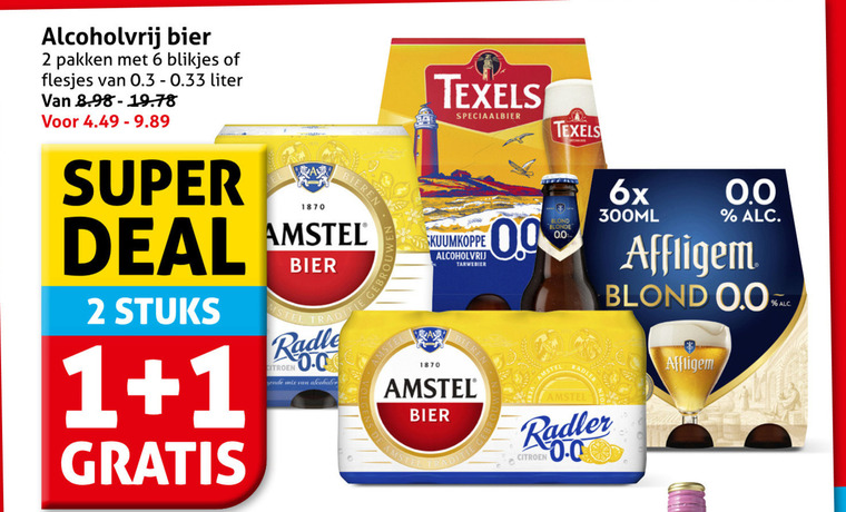 Texels   alcoholvrij bier, blikje bier folder aanbieding bij  Hoogvliet - details