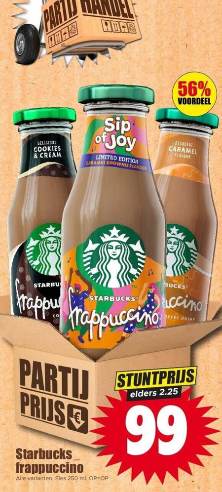 Starbucks   ijskoffie folder aanbieding bij  Dirk - details