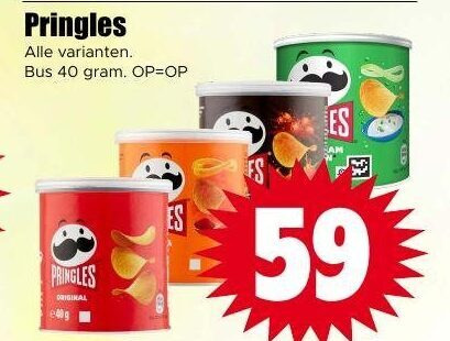 pringles chips 40 bus original folder aanbieding bij Dirk Pringles chips folder aanbieding bij Dirk - details