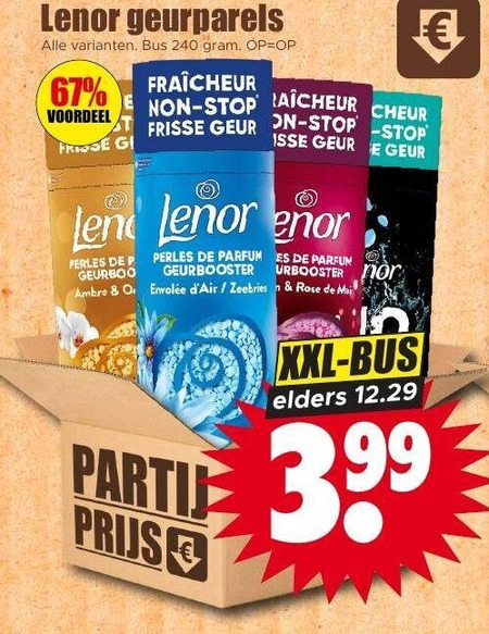Lenor   wasverzachter folder aanbieding bij  Dirk - details