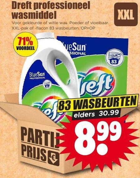 Dreft   wasmiddel folder aanbieding bij  Dirk - details