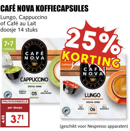 Cafe Nova   dolce gusto capsules folder aanbieding bij  MCD&nbsp;Supermarkt&nbsp;Basis - details