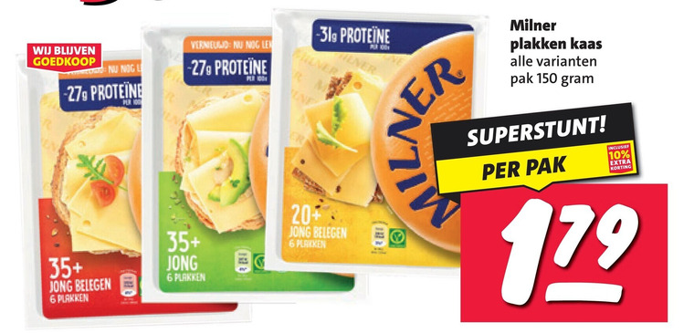 Milner   kaasplakken folder aanbieding bij  Nettorama - details