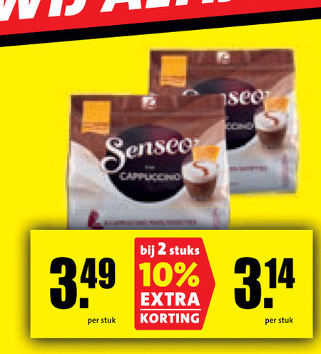 douwe egberts senseo koffiepads 2 10 cappuccino stuks stuk folder aanbieding bij Boni Douwe Egberts Senseo koffiepad folder aanbieding bij Boni - details
