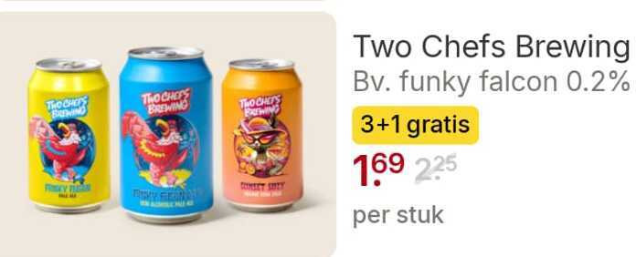 speciaalbieren 1 3 225 cher brewing chefs sunset two funky falcon stuk folder aanbieding bij Picnic