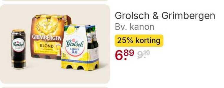 grimbergen grolsch speciaalbieren 25 kanon blond radler 0.0 folder aanbieding bij Picnic Grimbergen speciaalbier folder aanbieding bij Picnic - details
