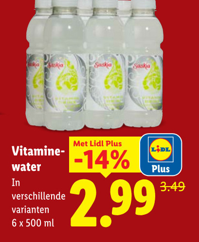 fruitdrank 6 500 saskia vitamine water ml folder aanbieding bij Lidl