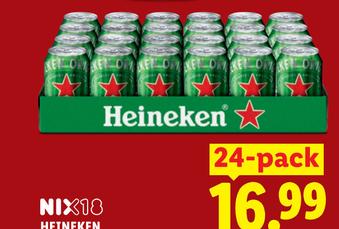 Heineken   blikje bier folder aanbieding bij  Lidl - details