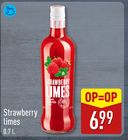 likeur 60 strawberry l alcohol houdende drank folder aanbieding bij Aldi