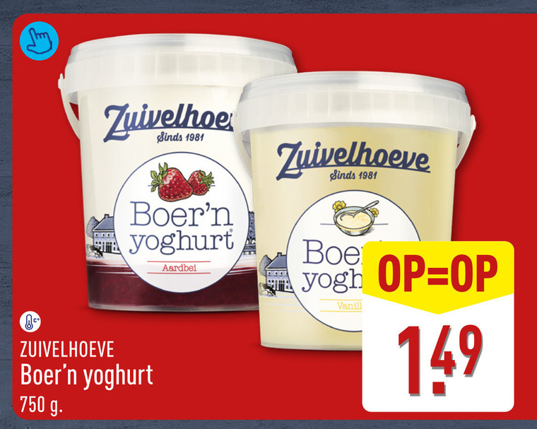 Zuivelhoeve   vruchtenyoghurt folder aanbieding bij  Aldi - details