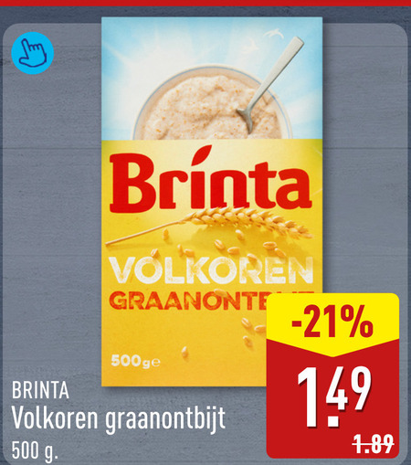 Brinta   havermout folder aanbieding bij  Aldi - details