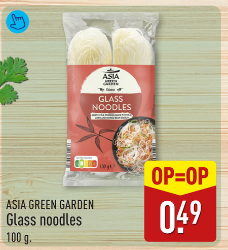 asia green garden noodles 100 chinese glass asian style with corn and bean nutri score ge folder aanbieding bij Aldi Asia Green Garden noodles folder aanbieding bij Aldi - details