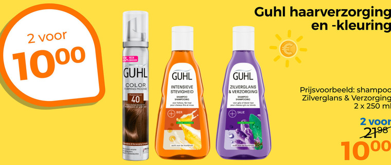 Guhl   haarverzorging, shampoo folder aanbieding bij  Trekpleister - details