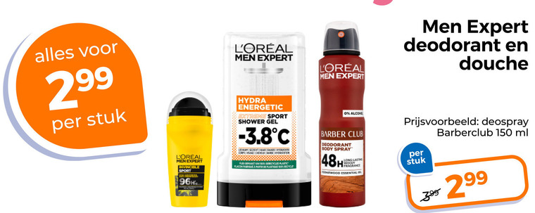 l oreal men expert deodorant douchegel 150 stuk douche invincible sport hydra energetic extreme shower gel haar visage fles gemaakt plastic pau plastique barber club body spray lasting woody fragrance cedarwood essential deospray ml 3 folder aanbieding bij Trekpleister L Oreal Men Expert deodorant, douchegel folder aanbieding bij Trekpleister - details