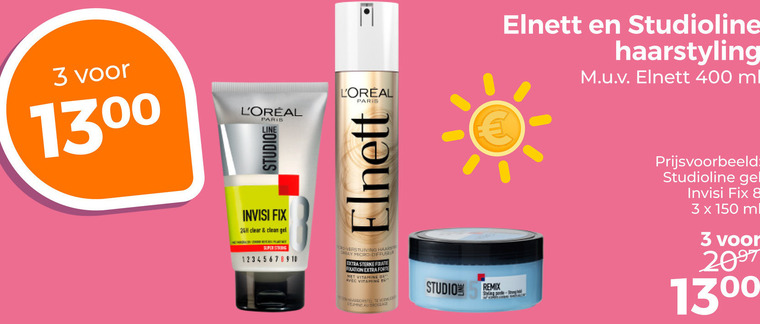 studio line elnett hairspray haargel 3 8 150 400 paris studioline haarstyling ml fix clear clean gel super strong verstuiving haar ray micro forte vitamine avec styling 13 folder aanbieding bij Trekpleister Elnett haargel, hairspray folder aanbieding bij Trekpleister - details