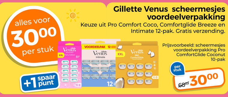 Gillette   scheermesjes folder aanbieding bij  Trekpleister - details