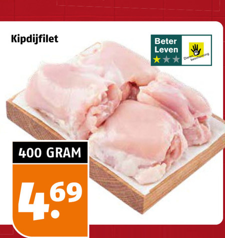 kipdijfilet 400 beter leven dieren bescherming folder aanbieding bij Poiesz