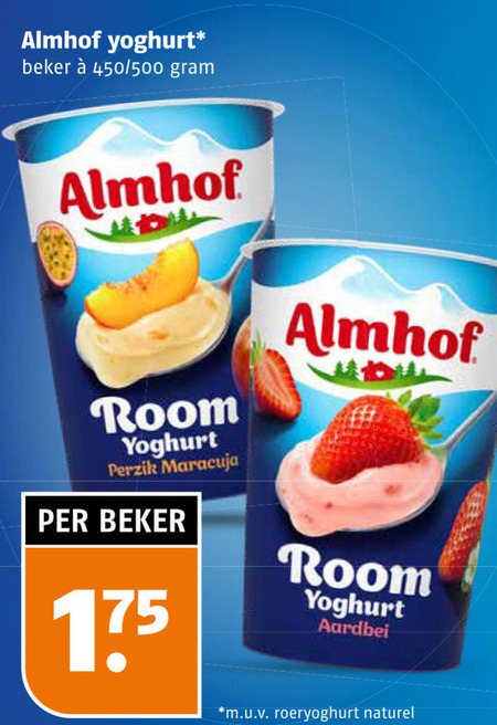 Almhof   vruchtenyoghurt folder aanbieding bij  Poiesz - details