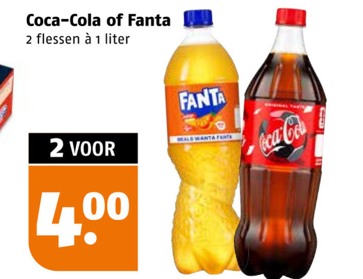 coca-cola fanta cola frisdrank 1 2 coca flessen liter meals folder aanbieding bij Poiesz Coca-Cola cola, frisdrank folder aanbieding bij Poiesz - details