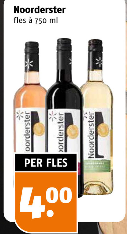 Noorderster   rose, rode wijn folder aanbieding bij  Poiesz - details