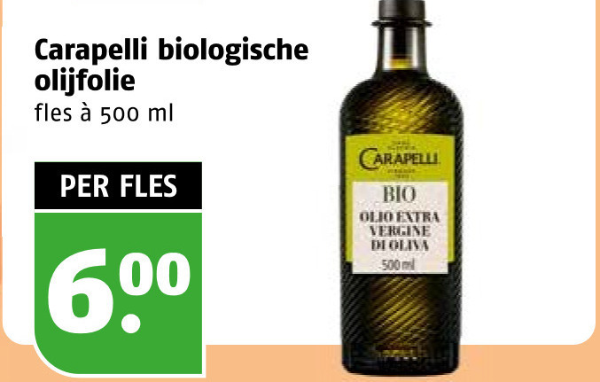 Carapelli   olijfolie folder aanbieding bij  Poiesz - details