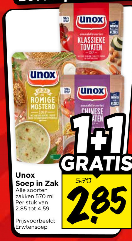 Unox   soep folder aanbieding bij  Vomar - details