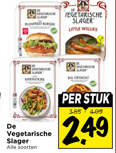 de vegetarische slager vegetarisch burger little kipstuckjes soorten rul gehackt stuk folder aanbieding bij Vomar De vegetarische Slager vegetarisch folder aanbieding bij Vomar - details