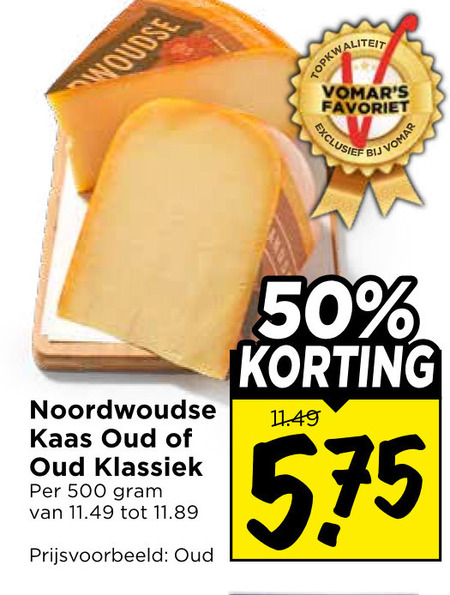 Noordwoudse   kaas folder aanbieding bij  Vomar - details