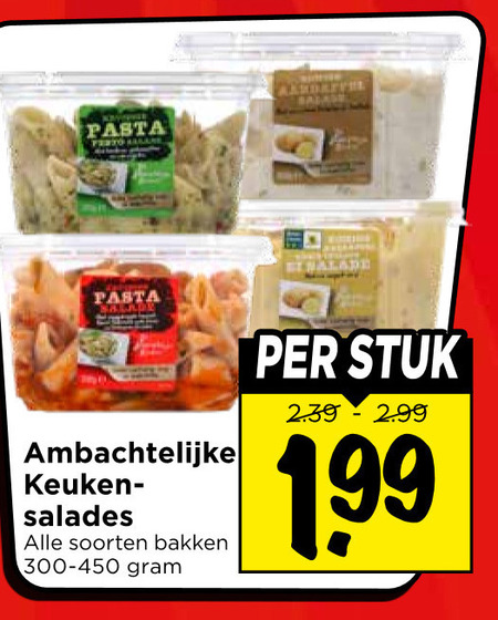 salade pasta ambachtelijke keuken salades soorten bakken balade stuk 1 99 folder aanbieding bij Vomar