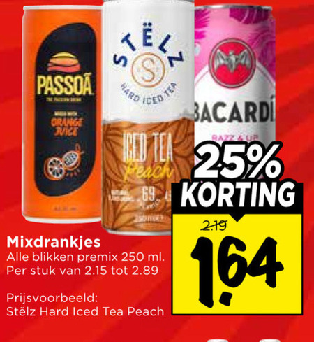 Bacardi   mixdrank, hard seltzer folder aanbieding bij  Vomar - details