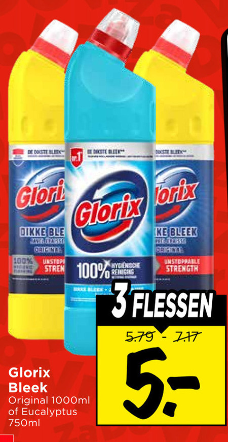 Glorix   bleekmiddel folder aanbieding bij  Vomar - details