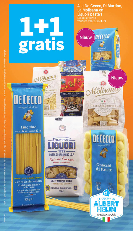 De Cecco   pasta folder aanbieding bij  Albert&nbsp;Heijn - details