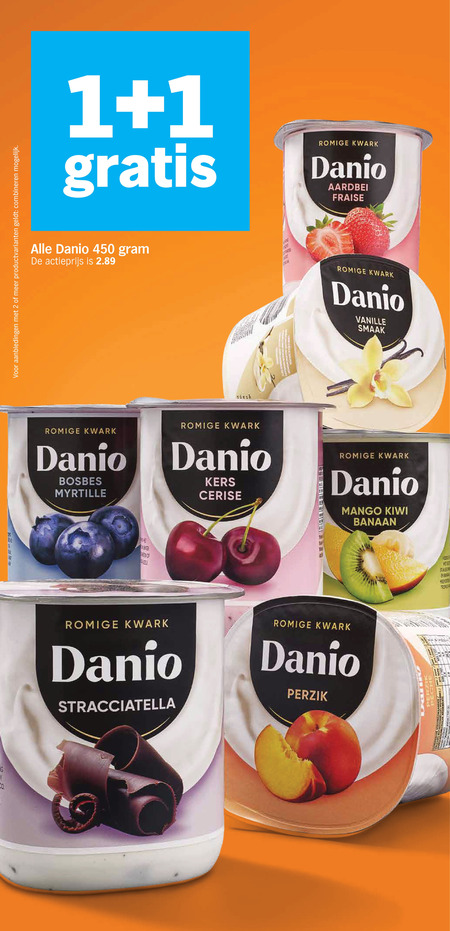 Danone Danio   kwark folder aanbieding bij  Albert&nbsp;Heijn - details