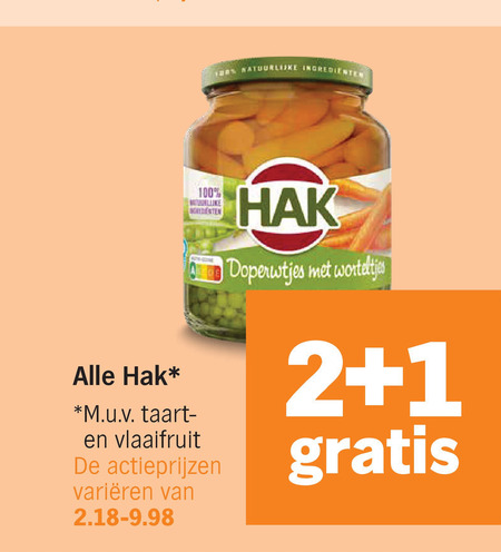 Hak   groenteconserven, appelmoes folder aanbieding bij  Albert&nbsp;Heijn - details