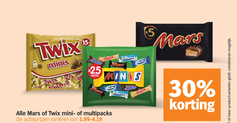 Mars   chocoladereep, mini chocoladerepen folder aanbieding bij  Albert&nbsp;Heijn - details