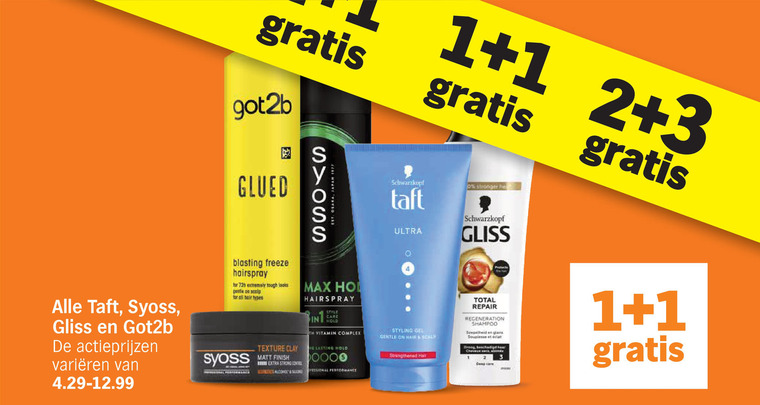 Syoss   shampoo, hairspray folder aanbieding bij  Albert&nbsp;Heijn - details