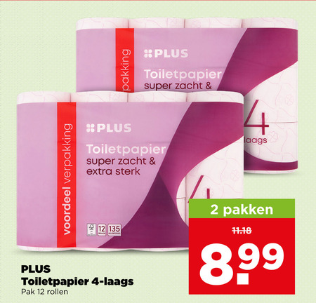 Plus Huismerk   toiletpapier folder aanbieding bij  Plus - details