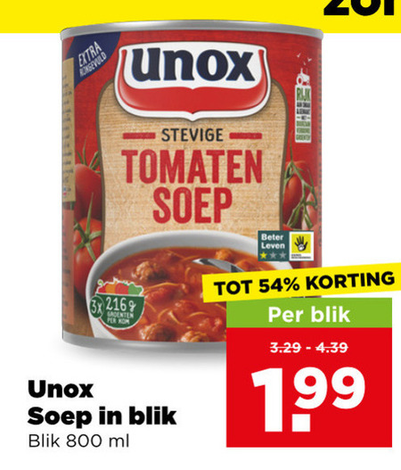 Unox   soep folder aanbieding bij  Plus - details