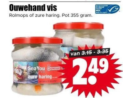 Ouwehand   rolmops, haring folder aanbieding bij  Dirk - details
