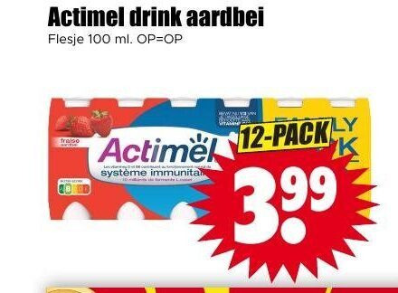 Danone Actimel   drinkyoghurt folder aanbieding bij  Dirk - details