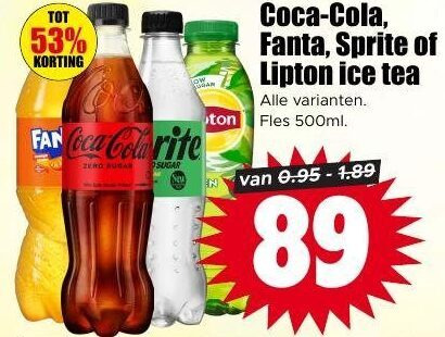 Fanta   cola, frisdrank folder aanbieding bij  Dirk - details