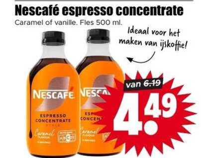 Nescafe   koffieconcentraat folder aanbieding bij  Dirk - details