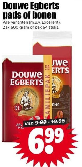 Douwe Egberts   koffiebonen, koffiepad folder aanbieding bij  Dirk - details